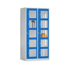 Fächerschrank mit Sichtfenster und Zentraltüre